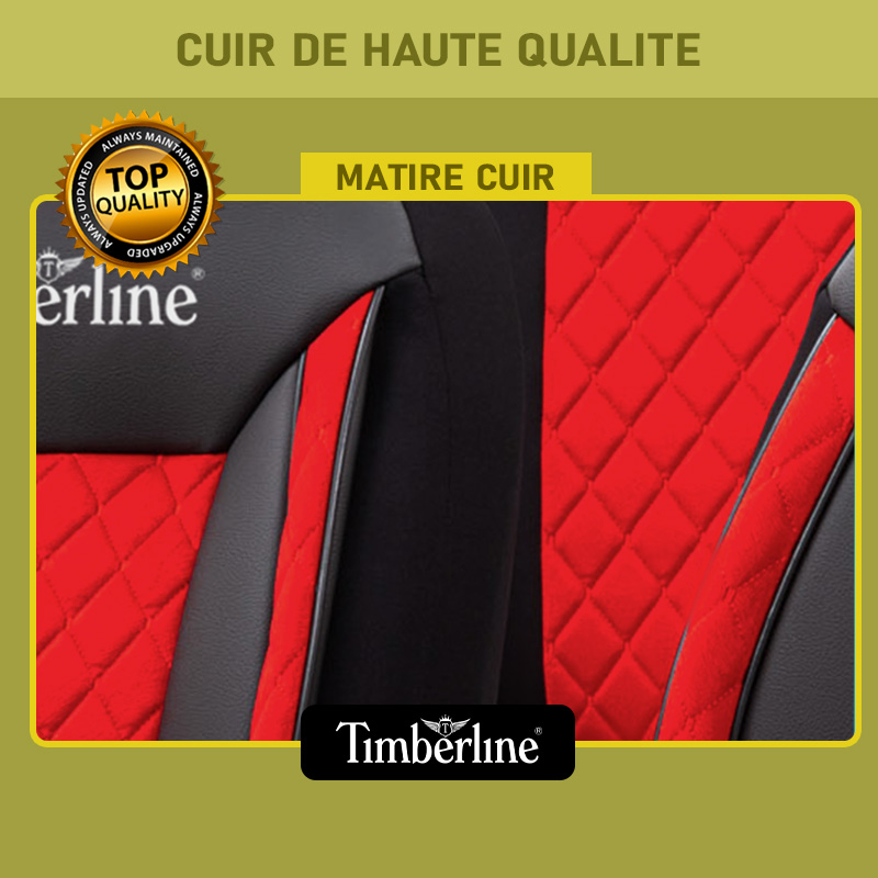 Housses de siège Timberline en Cuir VIP (Rouge)