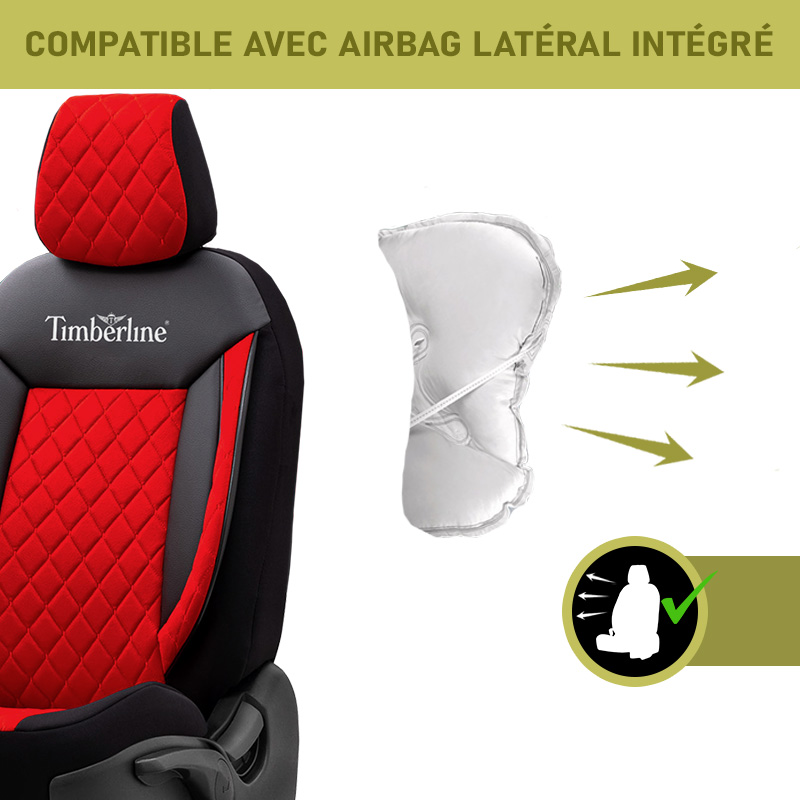 Housses de siège Timberline en Cuir VIP (Rouge)
